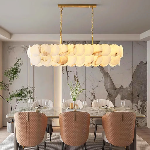 Modern Luxury Round Alabaste Chandelier - Sweatfully