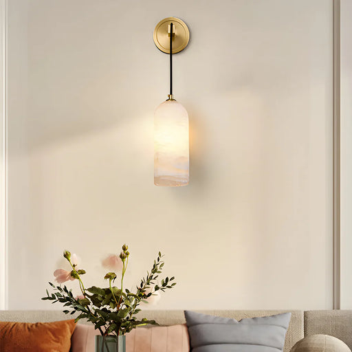 Modern Petra Alabaster Wall Sconce - Sweatfully
