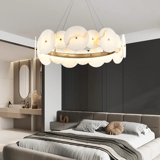 Alabaster Multiple Round Chandelier - Sweatfully