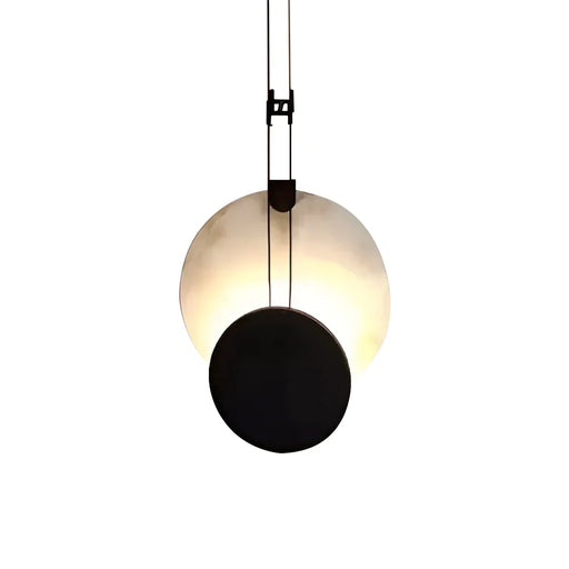 Modern Round Black Alabaster Pendant Lamp - Sweatfully