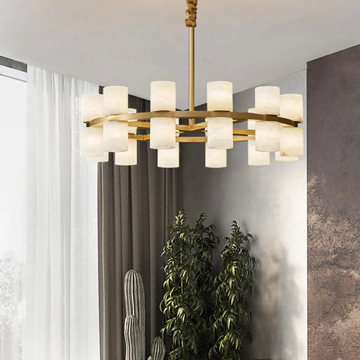 Modern Tabitha Alabaster Chandelier - Sweatfully
