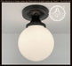 MODERN OPAL Schoolhouse Globe Ceiling Light - Sweatfully
