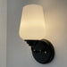 MODERN SLEEK Opal Wall SCONCE Brass and Black - Sweatfully