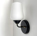 MODERN SLEEK Opal Wall SCONCE Brass and Black - Sweatfully