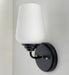 MODERN SLEEK Opal Wall SCONCE Brass and Black - Sweatfully