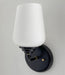 MODERN SLEEK Opal Wall SCONCE Brass and Black - Sweatfully