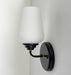 MODERN SLEEK Opal Wall SCONCE Brass and Black - Sweatfully