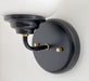 MODERN SLEEK Opal Wall SCONCE Brass and Black - Sweatfully
