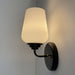 MODERN SLEEK Opal Wall SCONCE Brass and Black - Sweatfully