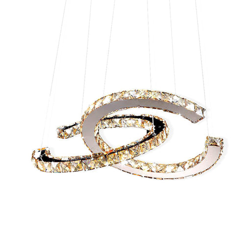 Modern Crystal Double C Chandelier - Sweatfully