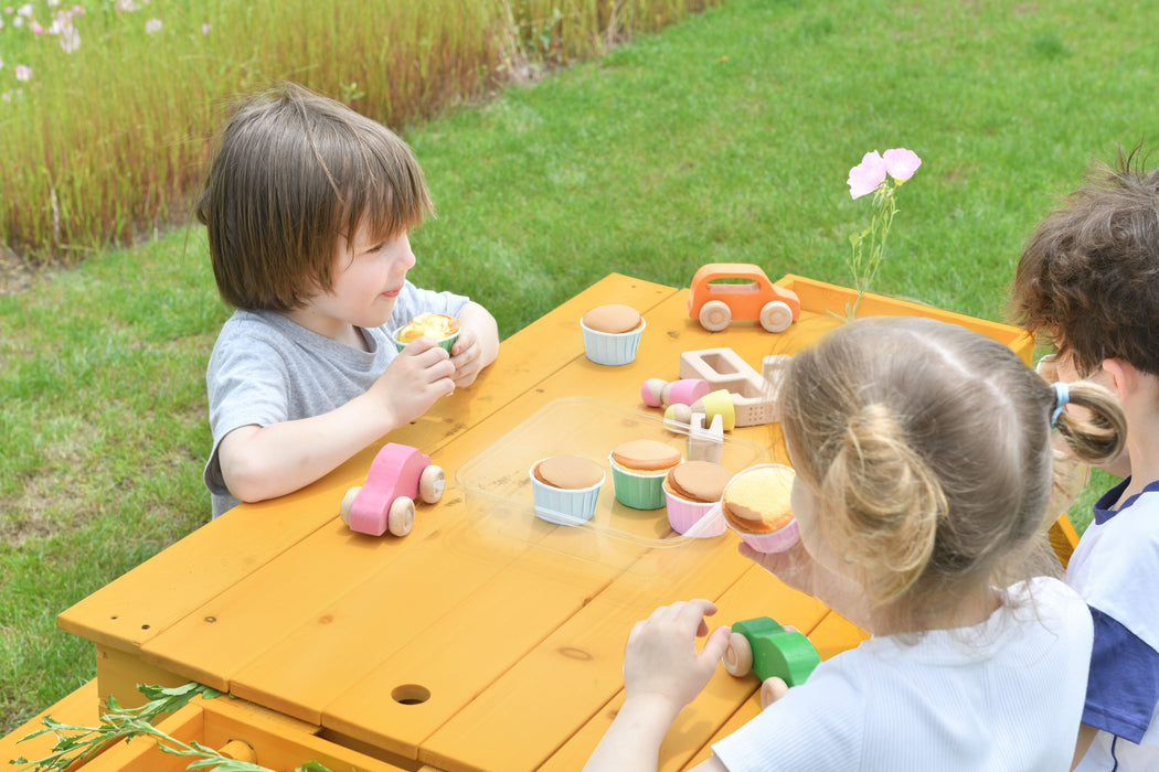Mojave Outdoor Picnic & Sand Table Playset | 2-in-1 Wooden Activity Table for Kids - Sweatfully