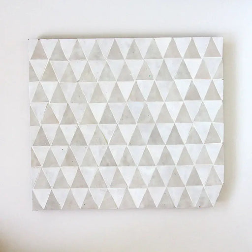 Snow & Dust - Tulum Triangle Moroccan Zellige Mosaic by Tilesofezra - Sweatfully