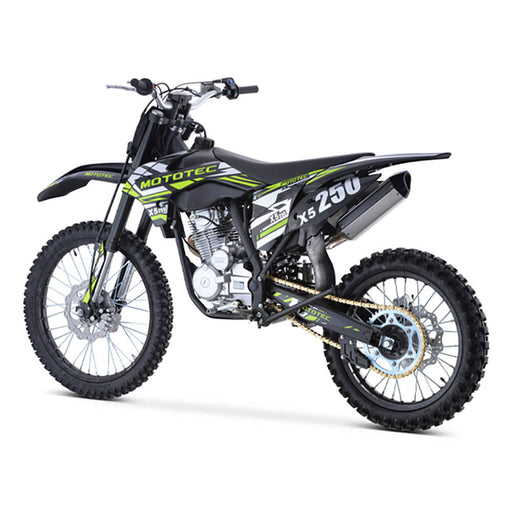 MotoTec X5 250CC 4-Stroke High-Performance Off-Road Gas Dirt Bike, Black (SAK39425) - Sweatfully