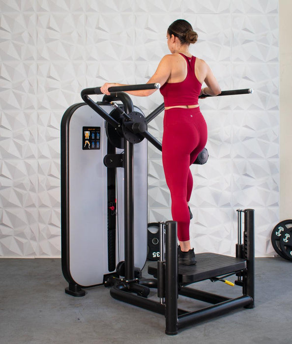 Vogue Multi-Hip - Muscle D Fitness - Adjustable - Pin Selectorized - Glute Thigh Workout - Sweatfully