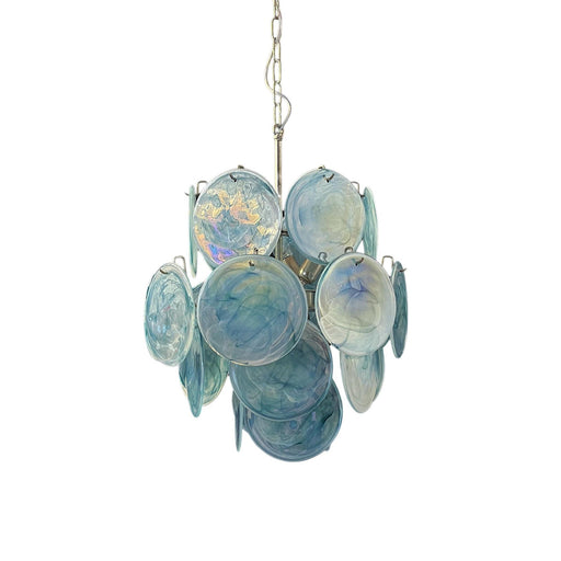 Vintage Murano Blue Glass Chandelier - Sweatfully