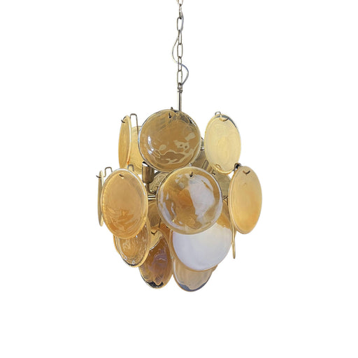 Vintage Murano Gold Glass Chandelier - Sweatfully
