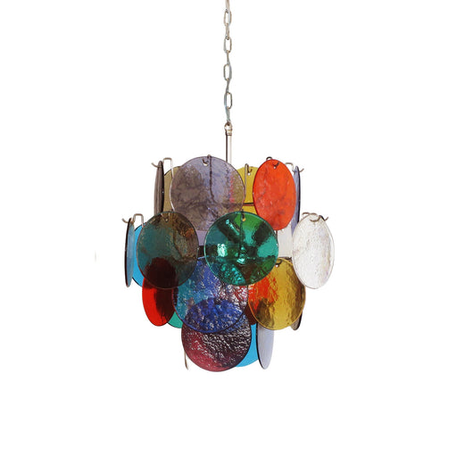 Vintage Murano Multicolored Glass Chandelier - Sweatfully