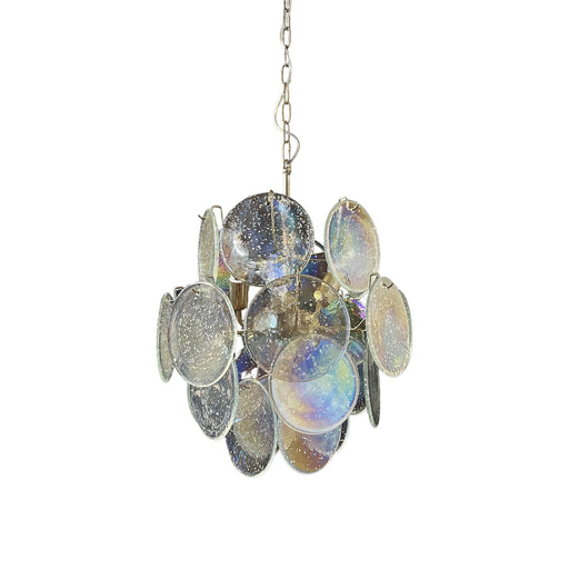 Vintage Murano Iridescent Glass Chandelier - Sweatfully
