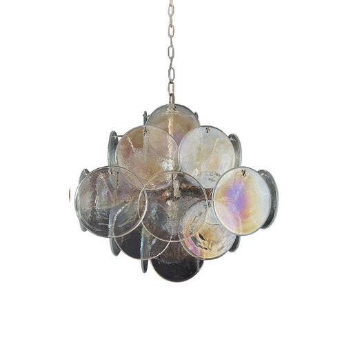 Vintage Murano Iridescent Glass Chandelier - Sweatfully