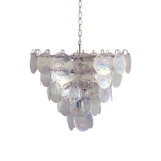 Elegant Murano Disc Iridescent Chandelier - Sweatfully