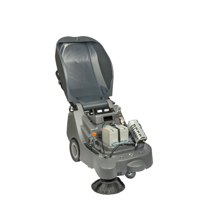 NaceCare 26″ Battery Walk-Behind Sweeper – Vacuum System + Single Side Broom - Sweatfully