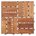 Coastal Oiled Teak Outdoor Interlocking Tiles, 12 Slat (10 sq ft) - Sweatfully