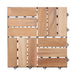 Coastal Natural Teak Outdoor Interlocking Tiles, 12 Slat (10 sq ft) - Sweatfully