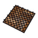 Coastal Natural Teak Outdoor Interlocking Tiles, 12 Slat (10 sq ft) - Sweatfully