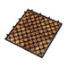 Coastal Oiled Teak Outdoor Interlocking Tiles, 12 Slat (10 sq ft) - Sweatfully