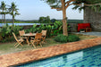 Coastal Oiled Teak Outdoor Interlocking Tiles, 12 Slat (10 sq ft) - Sweatfully