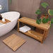 Bali Natural Teak Shower and Bath Spa Bench with Shelf - 35" - Sweatfully