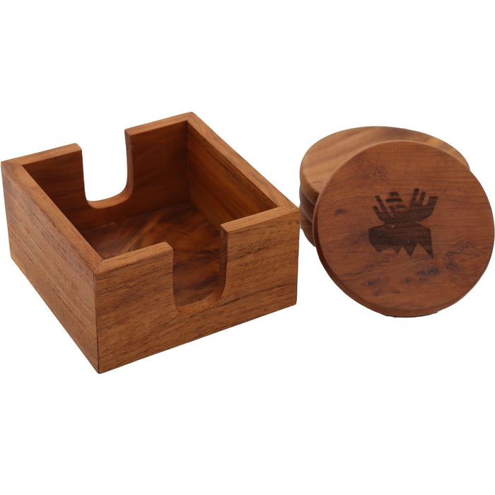 Nordic Rustic Teak Table Coasters (set of 4) - Sweatfully