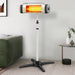 Porch Garden Electric Thermostat Patio Heater Standing Garden 1500W Infrared Heater with Remote Control Outdoor/Indoor - Sweatfully