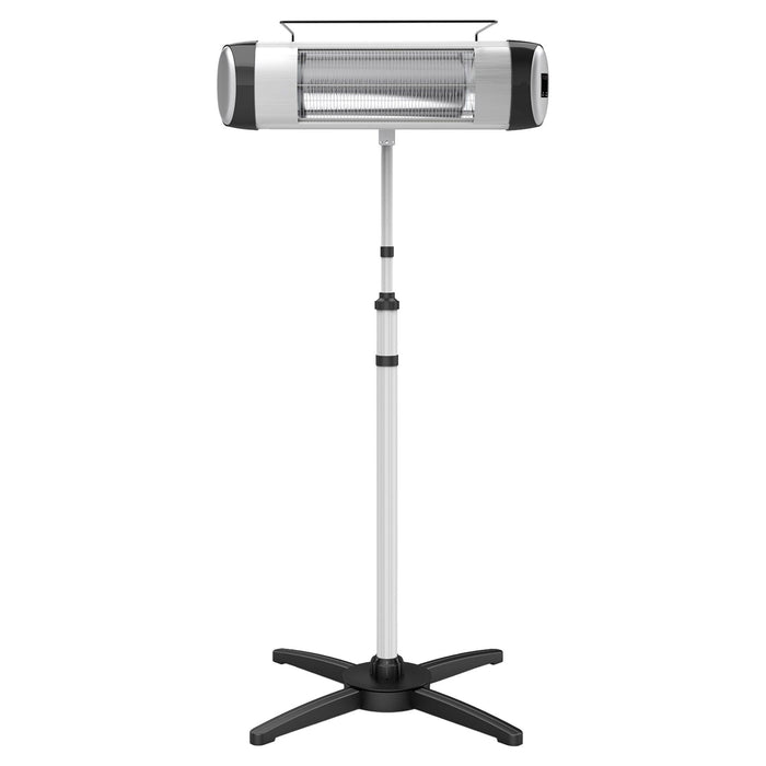 Porch Garden Electric Thermostat Patio Heater Standing Garden 1500W Infrared Heater with Remote Control Outdoor/Indoor - Sweatfully