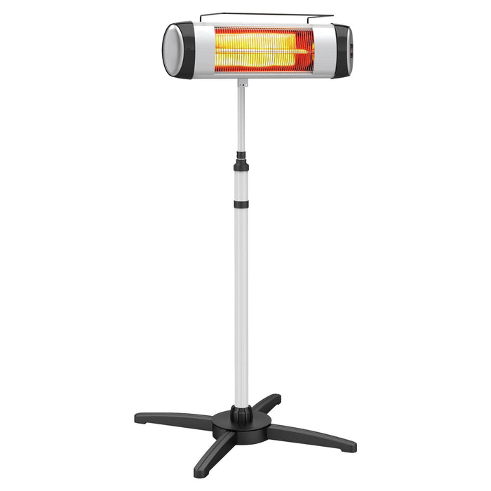 Porch Garden Electric Thermostat Patio Heater Standing Garden 1500W Infrared Heater with Remote Control Outdoor/Indoor - Sweatfully