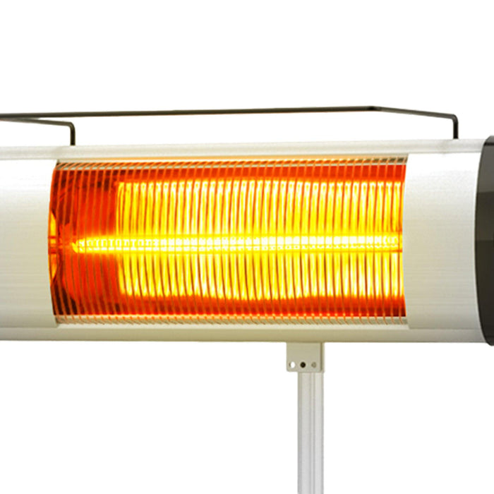 Porch Garden Electric Thermostat Patio Heater Standing Garden 1500W Infrared Heater with Remote Control Outdoor/Indoor - Sweatfully