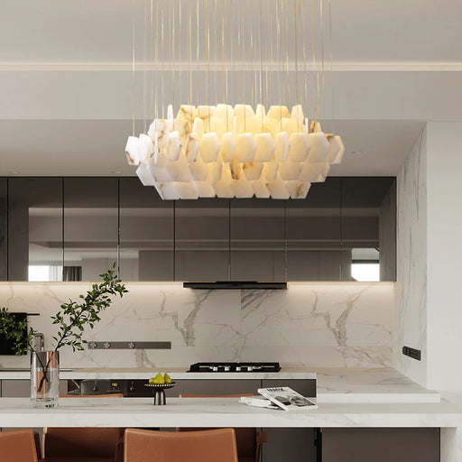 Natural Alabaster Chandelier - Sweatfully