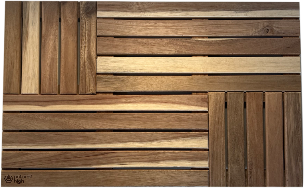 Natural High™ Acacia Wooden Drip Mat - Sweatfully