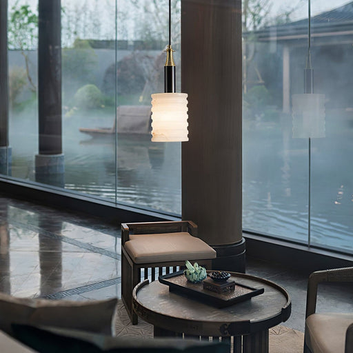 Natural Alabaster Small Pendant Light - Sweatfully
