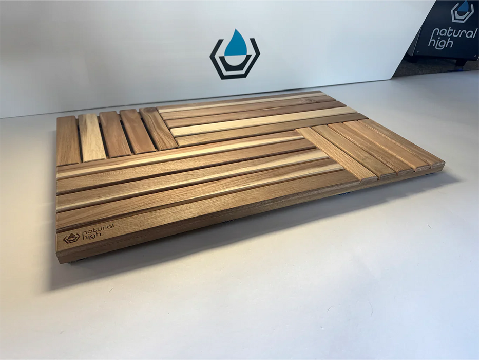 Natural High™ Acacia Wooden Drip Mat - Sweatfully