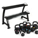 Cast Iron Kettlebell Set 9lb-40lb with Storage Rack - Sweatfully
