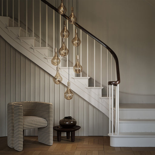 Nine Pendant in Brass + Voronoi II - Sweatfully