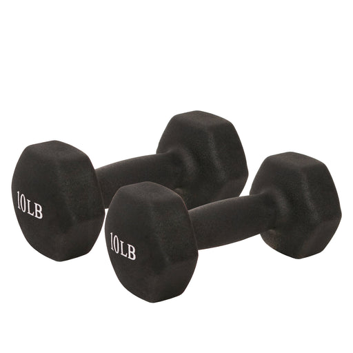 Sunny Health & Fitness Neoprene Dumbbell - 10lb (PAIR) - Sweatfully