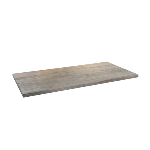 RESTORE Riverstone Grey Solid Wood Desk Tabletop - Sweatfully