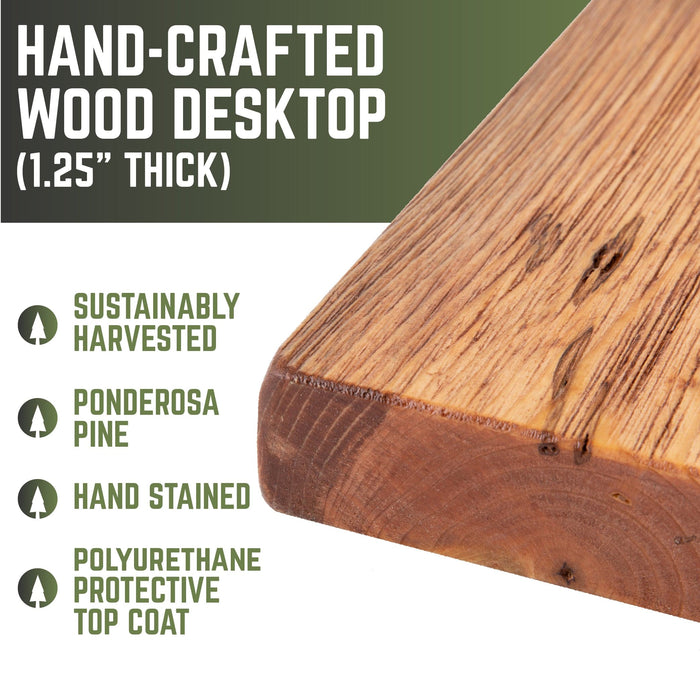 RESTORE Sunset Cedar Solid Wood Desk Tabletop - Sweatfully