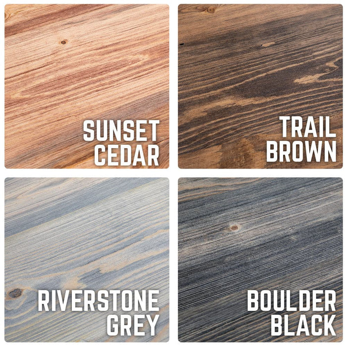 RESTORE Boulder Black Solid Wood End Tabletop - Sweatfully