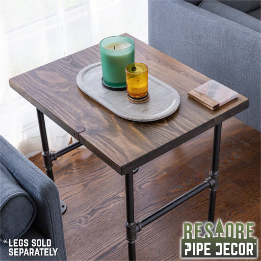 RESTORE Trail Brown Solid Wood End Tabletop - Sweatfully