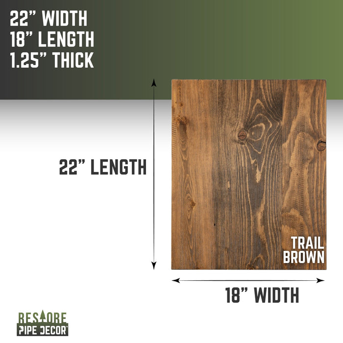 RESTORE Trail Brown Solid Wood End Tabletop - Sweatfully