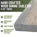 RESTORE Riverstone Grey Solid Wood Dining Tabletop - Sweatfully