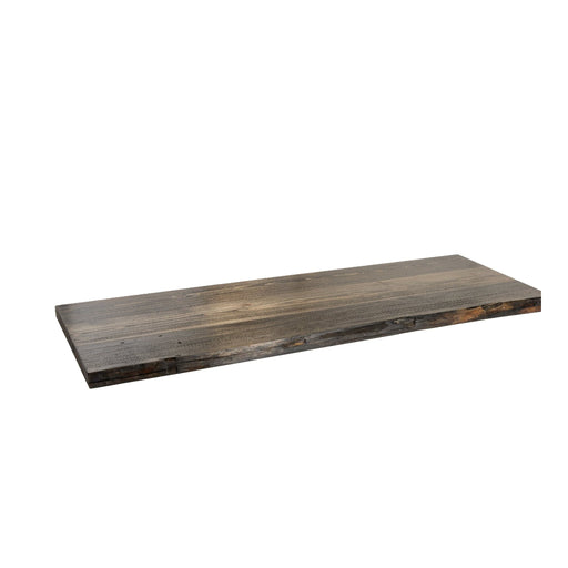 RESTORE Boulder Black Solid Live Edge Wood Console Tabletop - Sweatfully